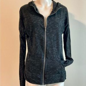 Space Dye Pattern Zip Hood Jacket.